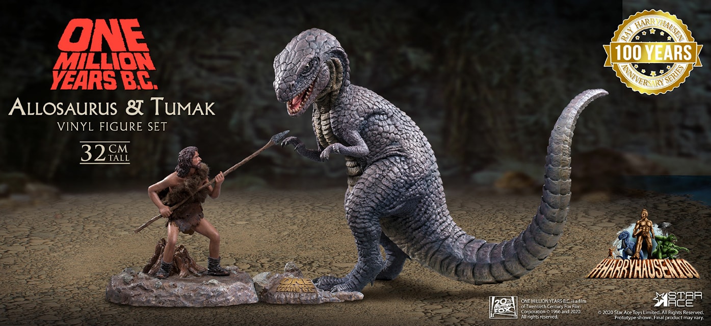 Star Ace One Million Years B.C. Allosaurus & Tumak Soft Vinyl